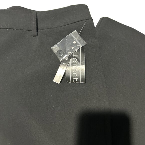 New ELEMENTZ Women's Solid Black Stretch WIDE LEG Dress Pants 10 Zipper - Picture 2 of 8